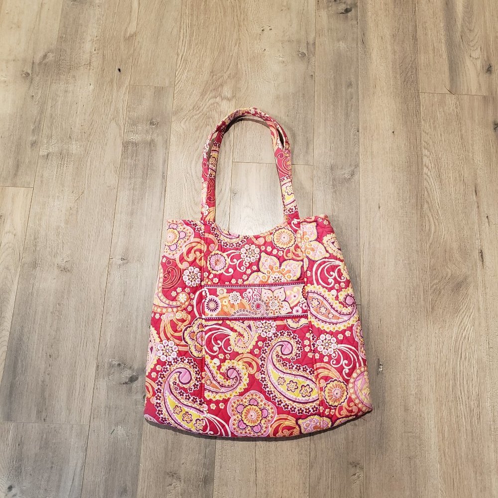 Authentic Vera Bradley Purse Orange Retired Pattern Raspberry Fizz